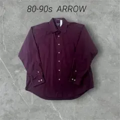 【美品】80-90s インポート古着　ARROWアロー　ドレスシャツ　パープルのサムネイル