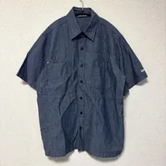 極美品 U.P renoma レノマ 半袖 シャンブレー シャツ ブルー 青 Mのサムネイル