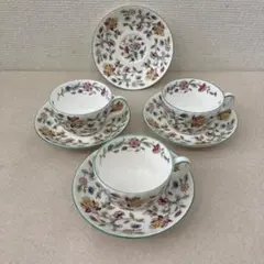 ミントン MINTON ハドンホール カップ＆ソーサー 3客＋ソーサー1枚