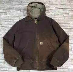 カーハート アクティブジャケット 鬼フェード ブラウン Ｓサイズ USA製
