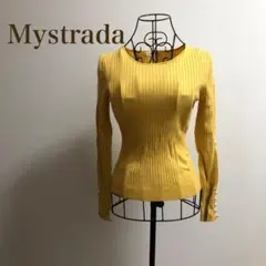 Mystrada☆マイストラーダ☆袖口パールクルーネックニット