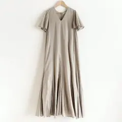 マリハ　夏の月影のドレス　半袖　ベージュ　38