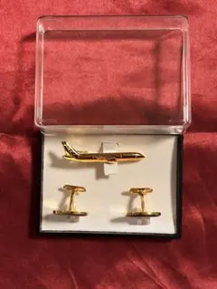 希少 Boeing 757 ネクタイピン カフスセット NIPPI