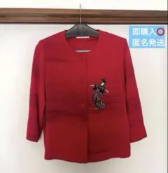 新品 詩仙堂☆タムラヒトシ ボレロジャケット 洗える縮緬 ちりめん