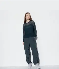 ユニクロ メッシュクルーネックセーター M