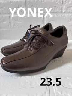 【新品】YONEX パワークッション ウォーキングシューズ ブラウン　タグ付けのサムネイル