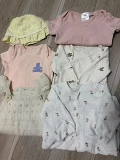 セット売り　女の子服　60〜80サイズ　ロンパース　カバーオール