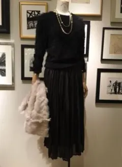 martinique マルティニーク♡ブライトツイルミモレプリーツスカート