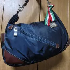 美品 Orobianco 2way ショルダーバッグ ナイロン ネイビー系