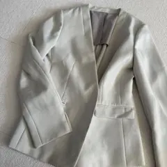 【AOKI】ライトグレー ノーカラージャケット