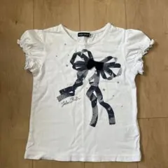 BeBe リボンプリント Tシャツ