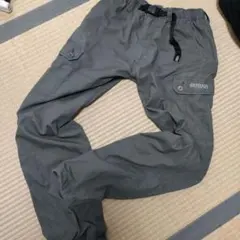 OUTDOORカーゴパンツ グレー ウエスト調整可能