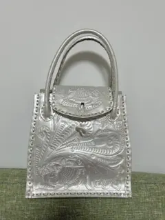 Carving Tribes レザーハンドバッグ