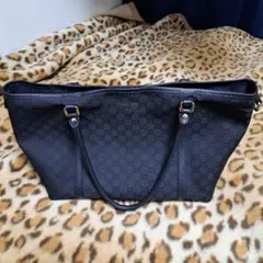 GUCCI グッチ GGキャンバス トートバッグ ブラック キャンバス