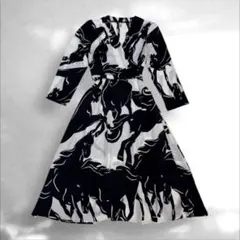 S-074 馬プリント Mサイズ ワンピース