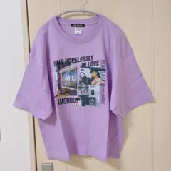 Tシャツ パープル オーバーサイズのサムネイル