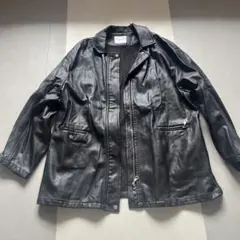 AMERI ブラックレザージャケット フリーサイズ