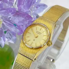 ●稼働品 CITIZEN 腕時計 シチズン ゴールド クォーツ 人気 ビンテージ