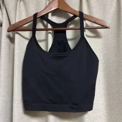 ブラック クロスバック タンクトップ