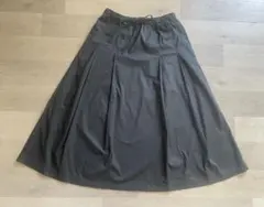 無印良品 フレアロングスカート L ダークグレー