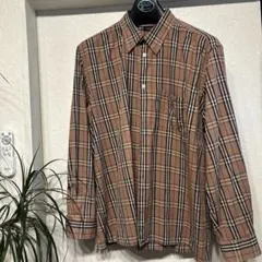 BURBERRY 長袖シャツ XL ブラウン系チェック