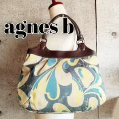 良品 アニエスベー 柄 トート ハンド ショルダーバッグ 鞄 レディース メンズ
