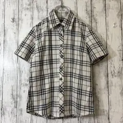 Burberry London ノバチェックシャツ　ホースロゴ　ホースボタン　M