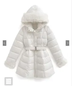 grl ベルト付きファーAラインダウンコート