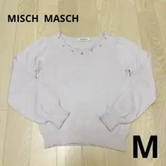 MISCH MASCH スカラ刺繍ビジューニット