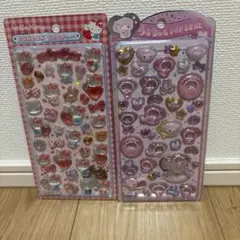 ボンボンドロップシールサンリオ第二弾赤キティ　うるちゅるマイメロ2種セット
