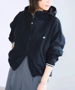 DANTON　ナイロンフードジャケット　ブラック S