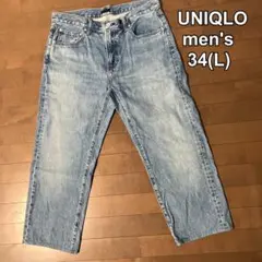 UNIQLOユニクロ　メンズ　レギュラーフィットジーンズ　ブルー　34 L相当