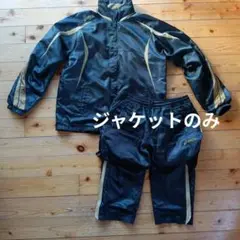 asics ジャケットのみ　3Ｌ　 黒/金