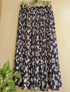 花柄　スカート
