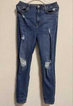 FOREVER 21 ダメージデニム スキニーパンツ サイズ28 ストレッチ M