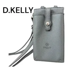 D.KELLY スマホショルダーバッグ グレー スマホ財布 母の日 スマホケース