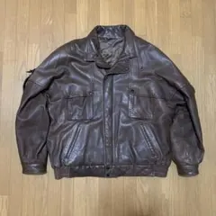 レザージャケット　ブラウン