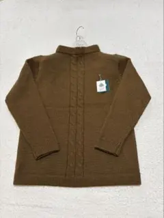 新品未使用タグ付 ウール100% クルーネックニット キャメル Mサイズ