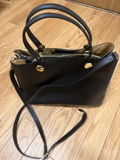 Marco Bianchini 黒 - 2WAYレザーハンドバッグ