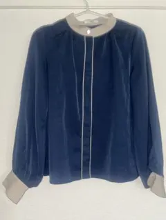 ネイビー ブラウス Fサイズ/ナイスクラップ NICE CLAUP