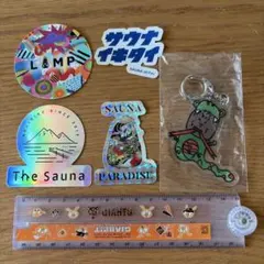サウナイキタイ thesauna ステッカー　アクリルキーホルダー