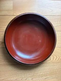 漆器 手打ちそばこね鉢 朱塗り 黒縁 - メルカリ