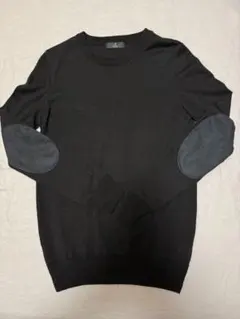 INED エルボーパッチ付き　メリノウールニット