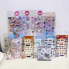 サンリオキャラクターズ 関連シール11点セット うるちゅる ぷくっと 樹脂盛り等