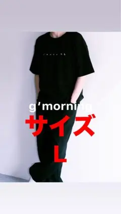 g'morning Handwritten stitch Tee BLACK - メルカリ