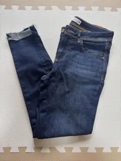ZARA レディース デニムパンツ カットオフ インディゴ　お値下げ中のサムネイル