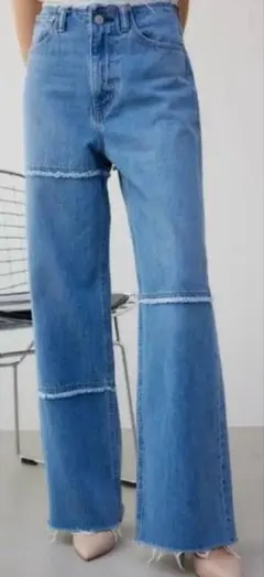 未使用【AZUL by moussy 】フリンジ デニム Sサイズ 即発送