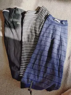 LACOSTE 薄手トップス3枚セット 長袖Tシャツ 薄手ニット