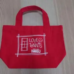 NOBU LOVE TENNIS トートバッグ 赤