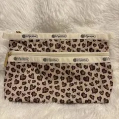 【新品未使用品】レスポートサック♡ハートレオパポーチ
